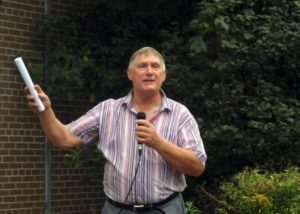 Robert Spencer, Vice President and Treasurer of BCEC, at the launch of the solar roof on Kew Beach School